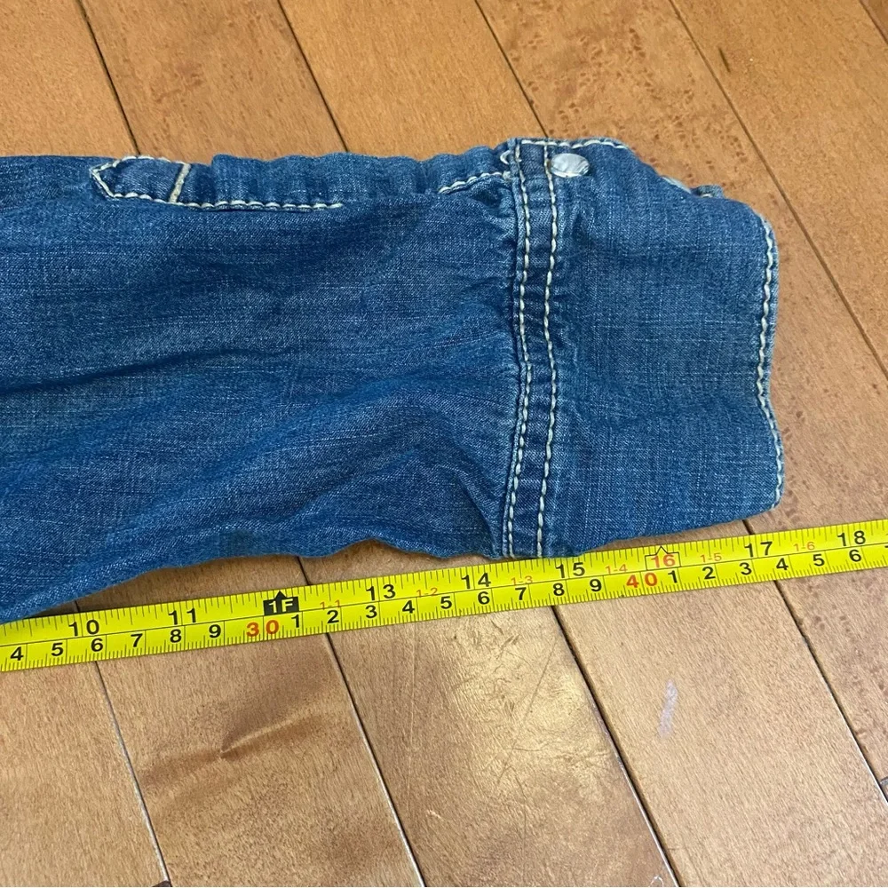 Seven7 Blue Denim Button Down Shirt - Picture 12 of 13